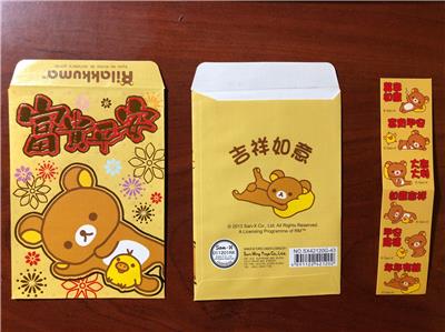 SANRIO RILAKKUMA DORAEMON STICKERS NEW YEAR RED POCKET MONEY ENVELOPE HONGBAO