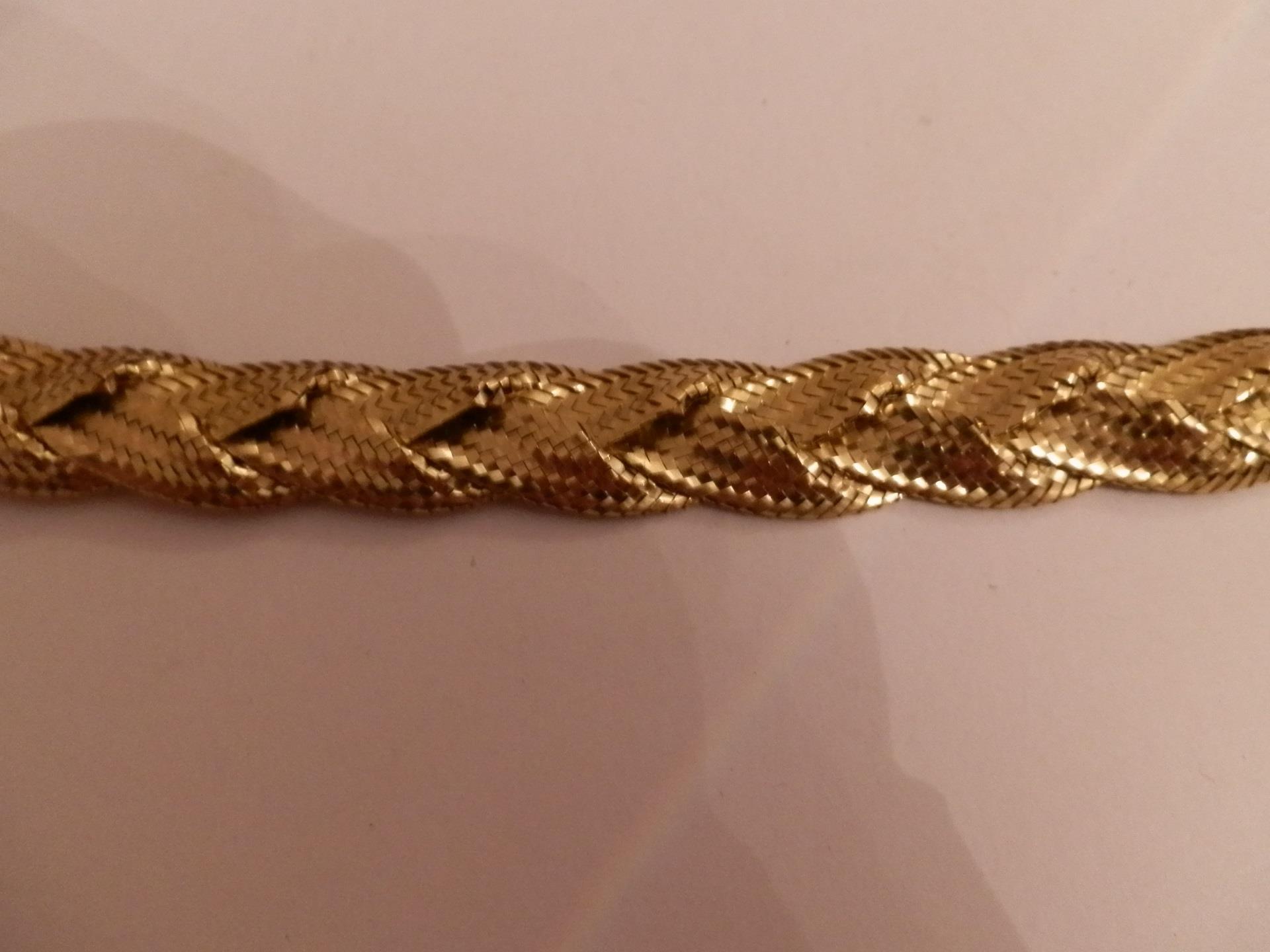 Bordo vintage metallico intrecciato oro o argento - 1 metro - Foto 1 di 2