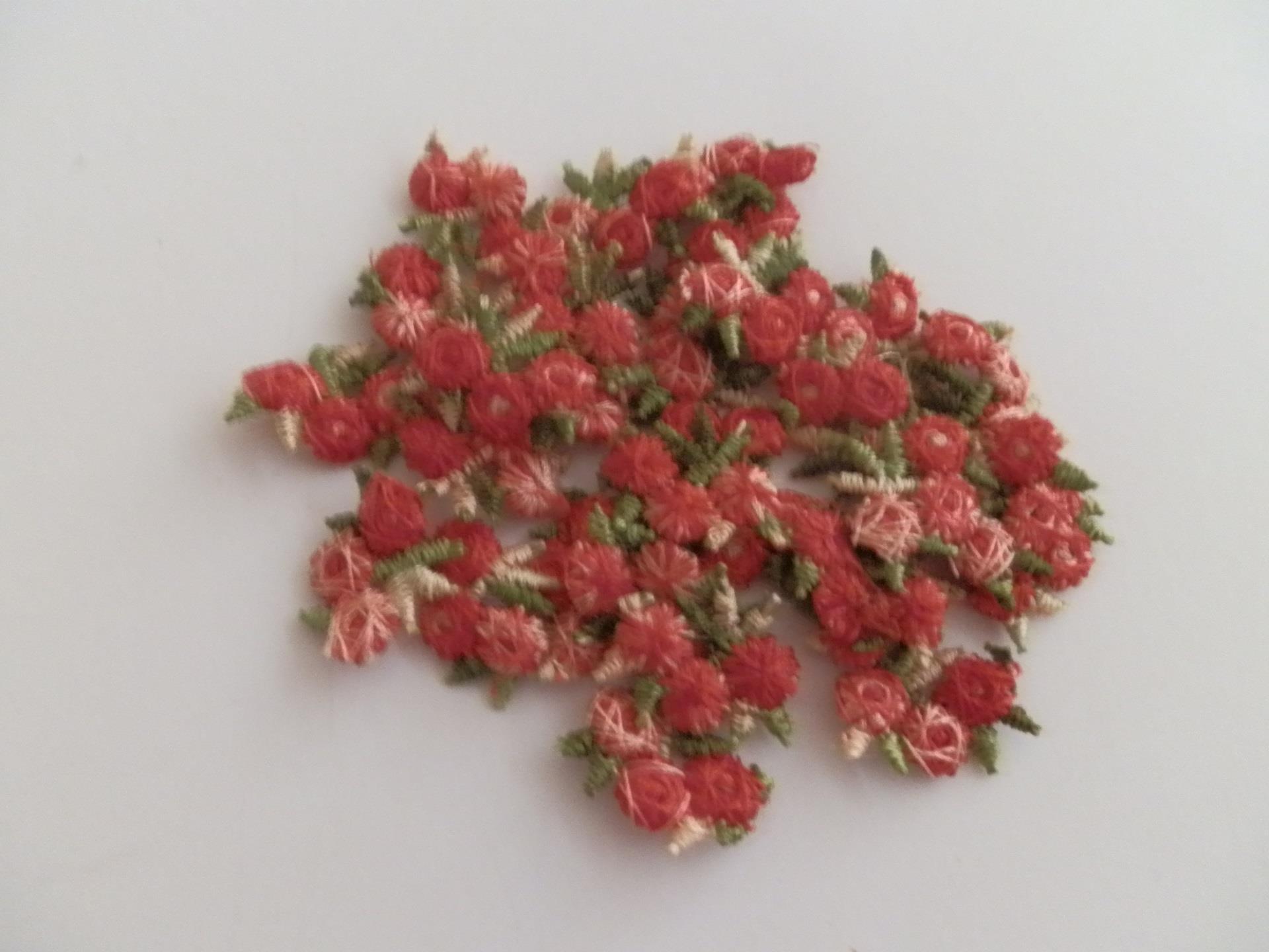 Schöne bestickte Rose Applikationsborte - Bild 2 von 5