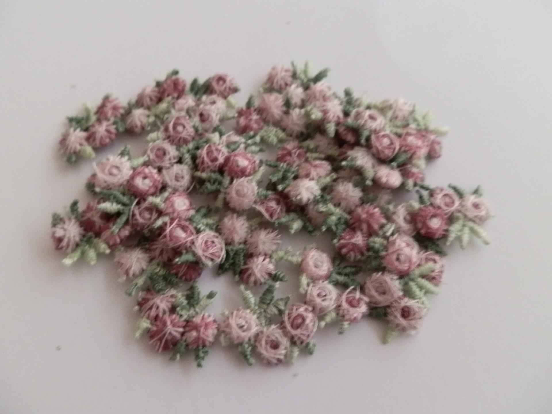 Schöne bestickte Rose Applikationsborte - Bild 5 von 5