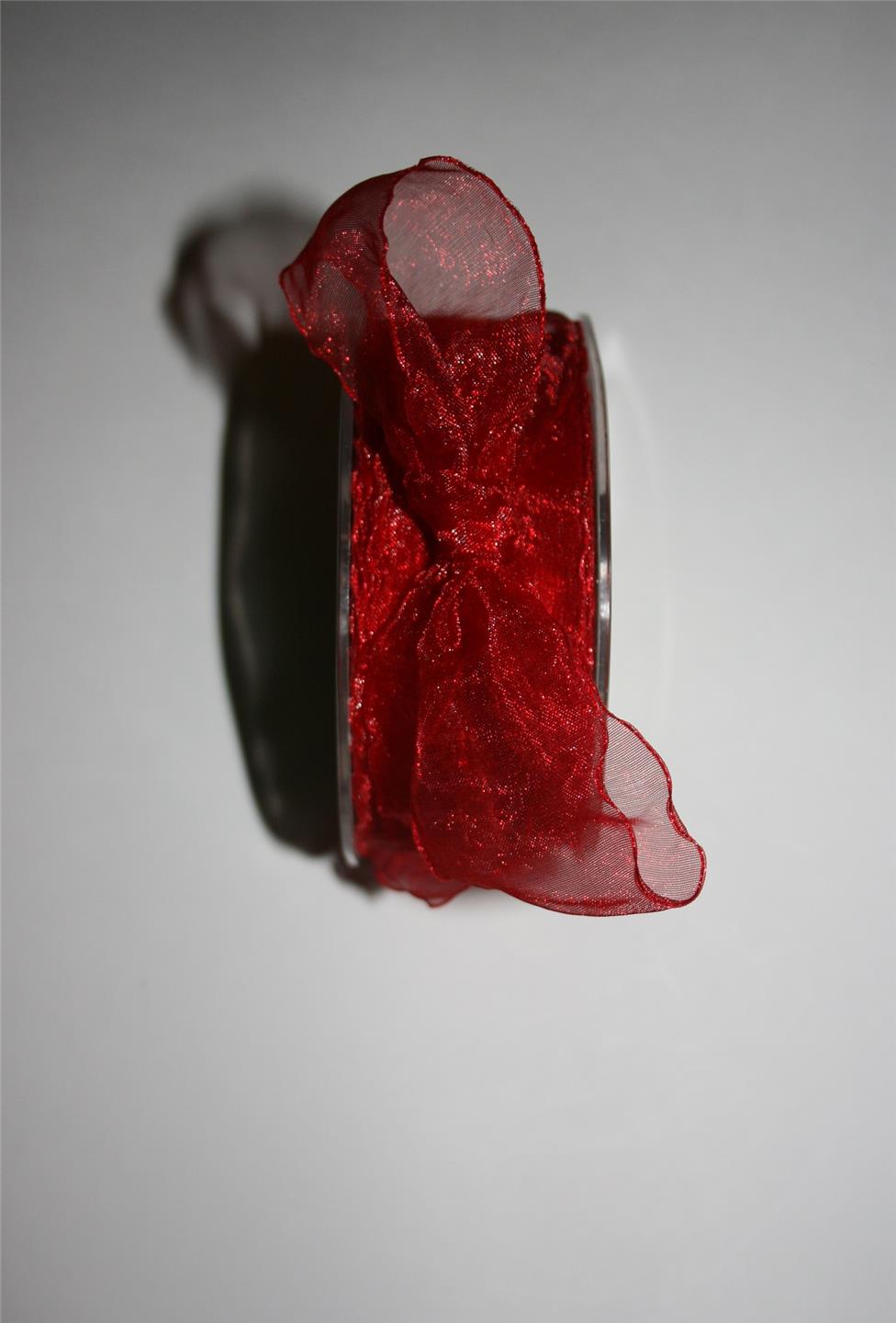 May Arts Beautiful Sheer Wrinkled Edge Ribbon-1 Metre - Picture 5 of 5