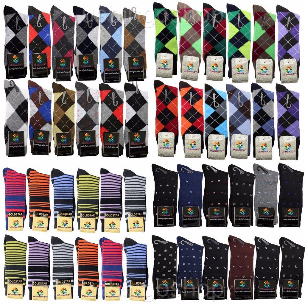 Lot 6 12 Cotton Mens Funny Colorful Novelty Business Wedding Casual ...