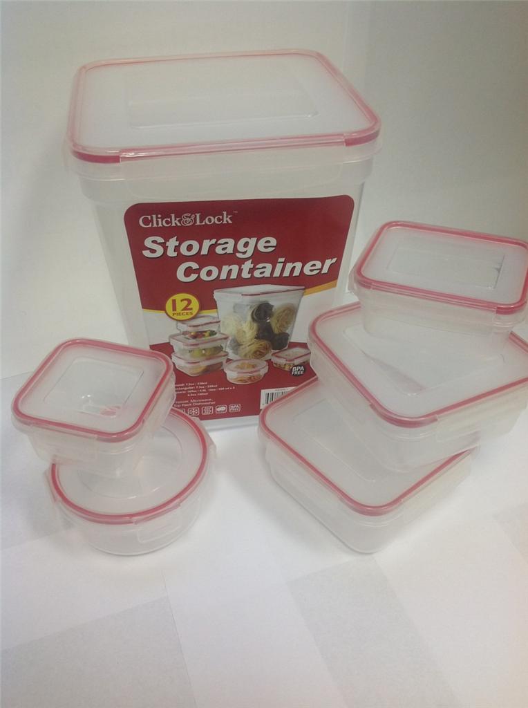 Tupperware Plastic Food Storage Containers Freezer Microwave Click and