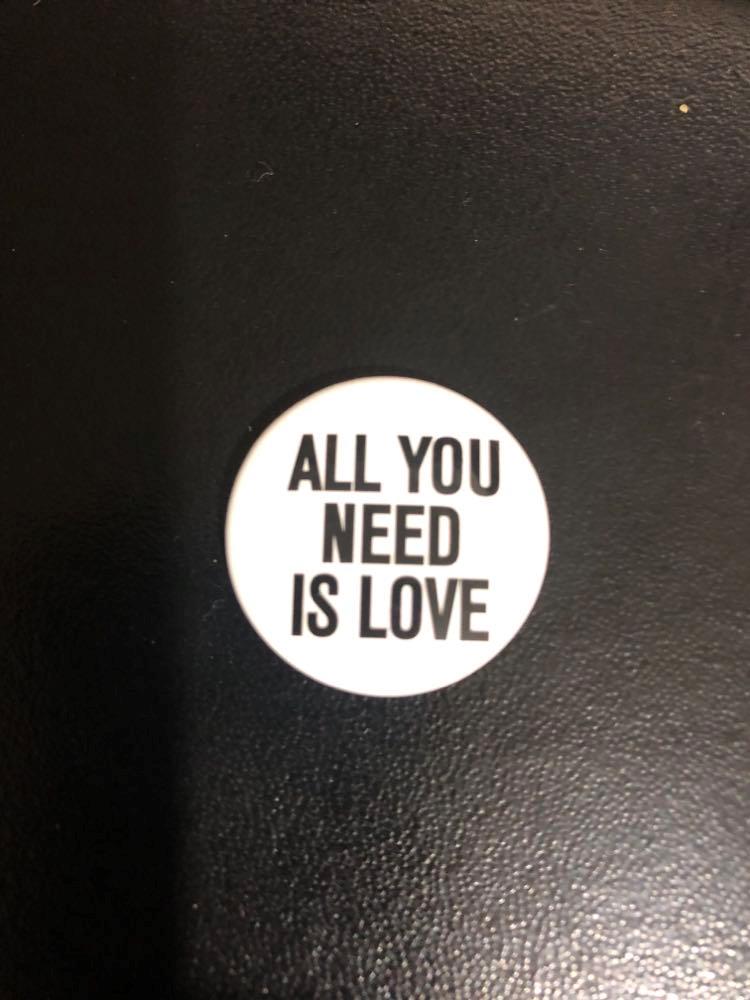 Vintage metal THE BEATLES pin badge 1960s Original John