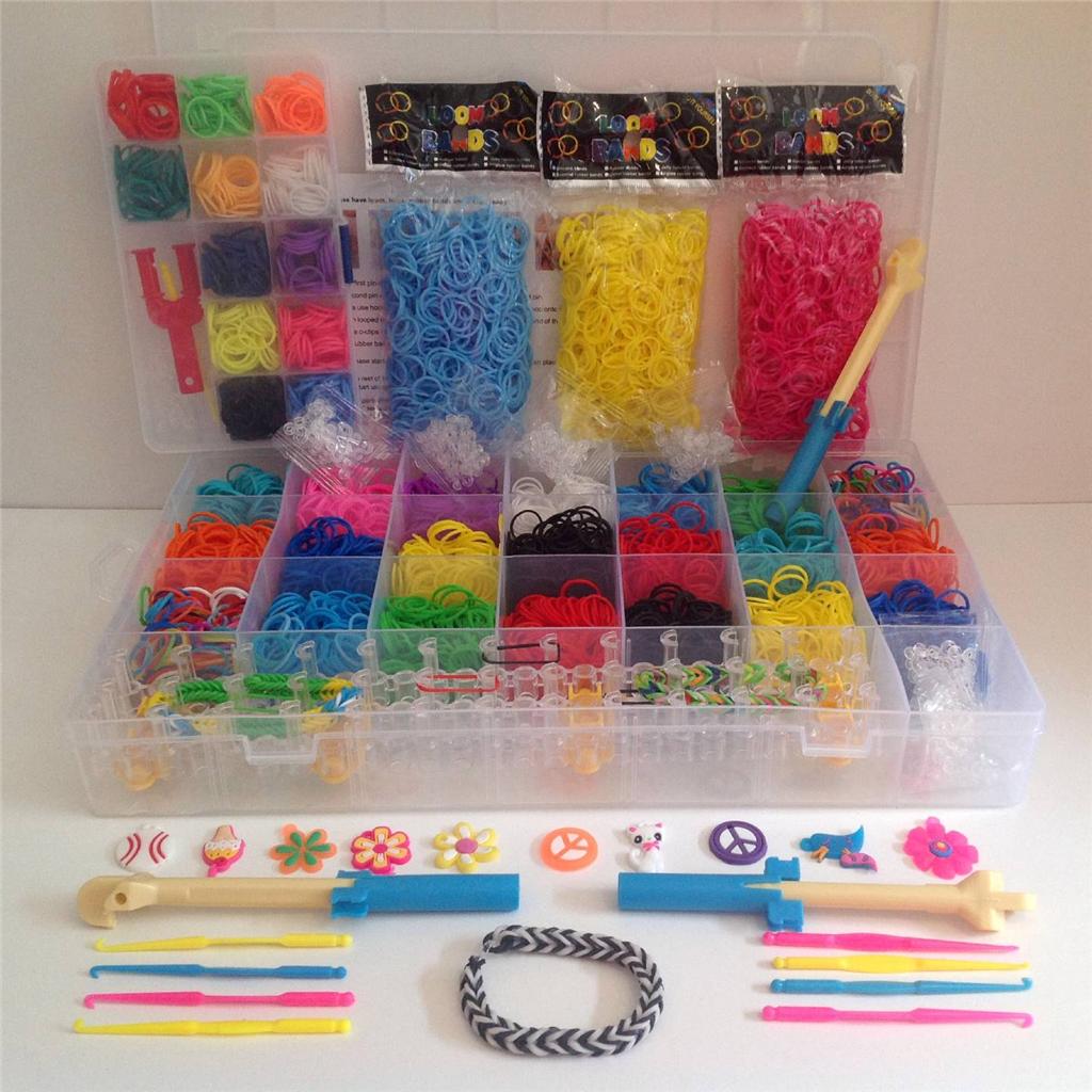 Rainbow Loom Bracelet Kits / NEW COLOURFUL RAINBOW LOOM 600 RUBBER ...