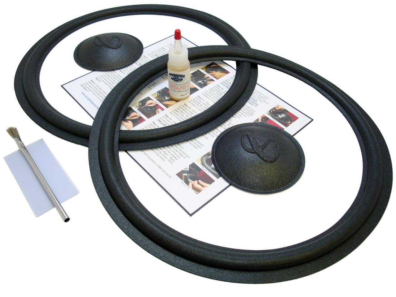 Complete Infinity 15" SM155 Speaker Repair Kit w/ Logo Caps 2INF15