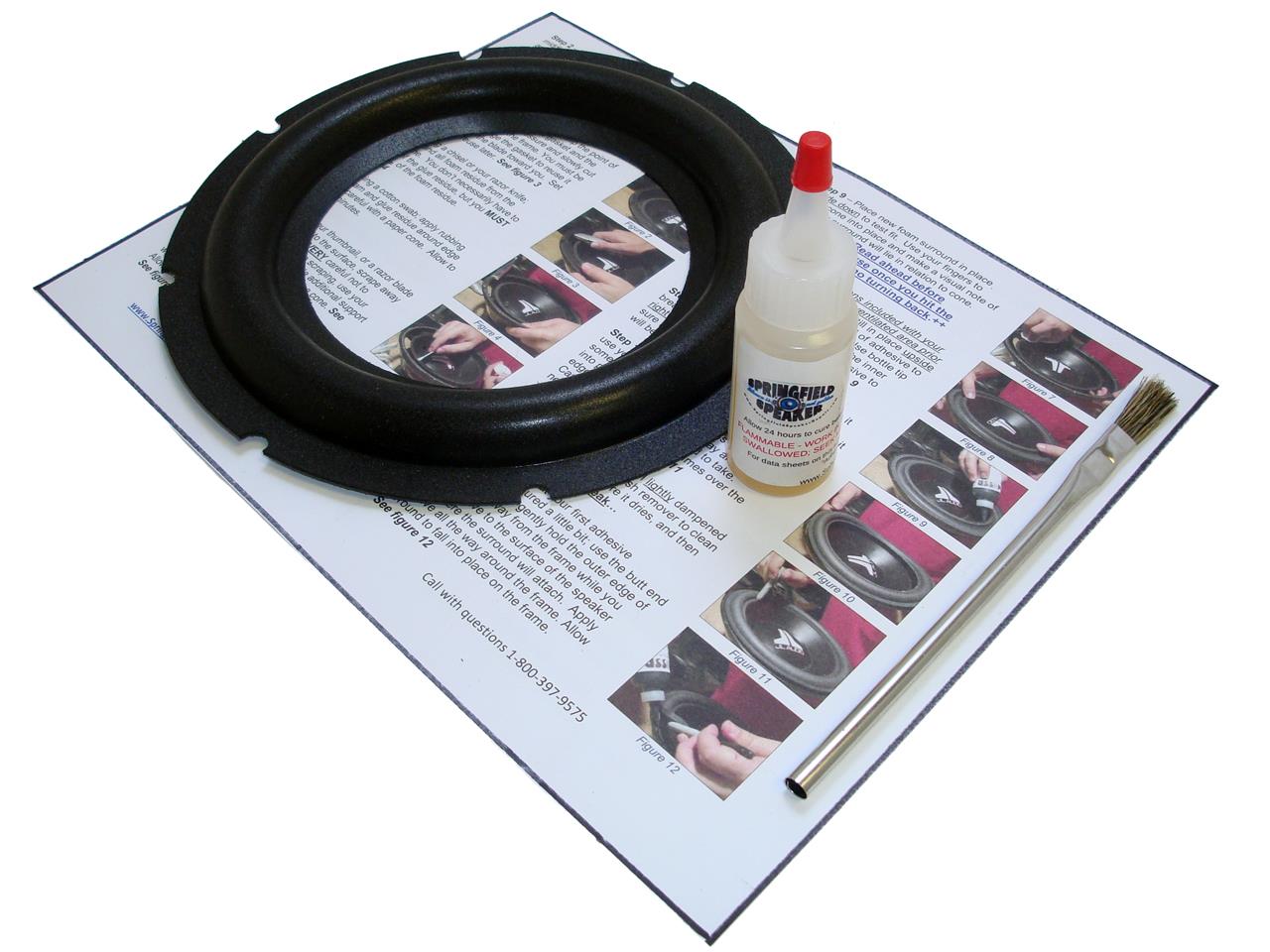 thumbnail image 2 of Rockford Fosgate RFP 3808 8" HE Subwoofer Foam Surround Repair Kit – Bring Your Bass Back! 2 of 5
