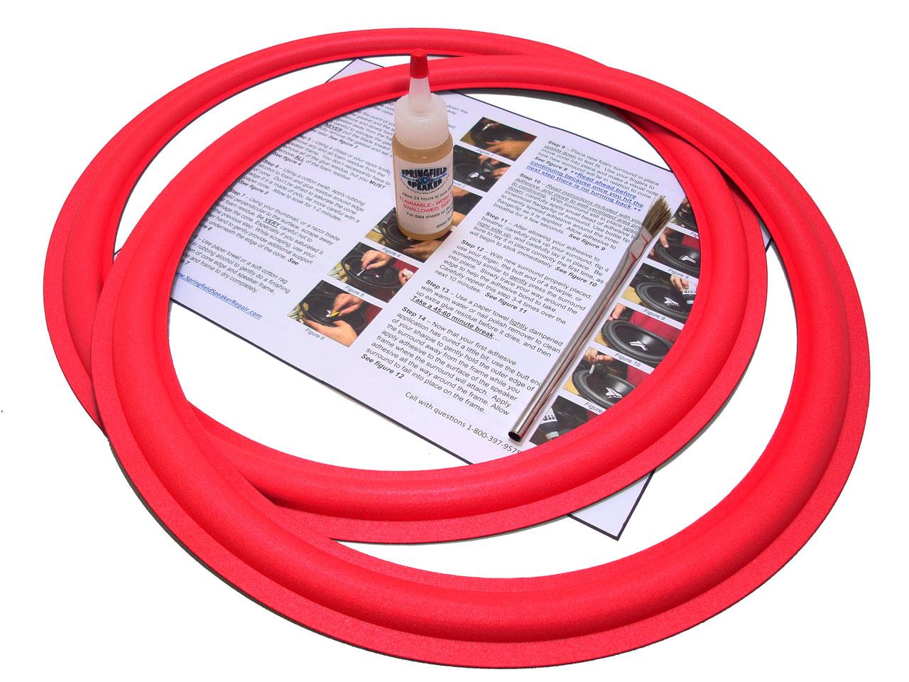 2 Cerwin Vega 15 154wt 15w5 215 R Speaker Foam Surround Repair 2 Cerwin Vega 15 Speaker Foam Surround Repair Kit 154wt 15w5 215 R