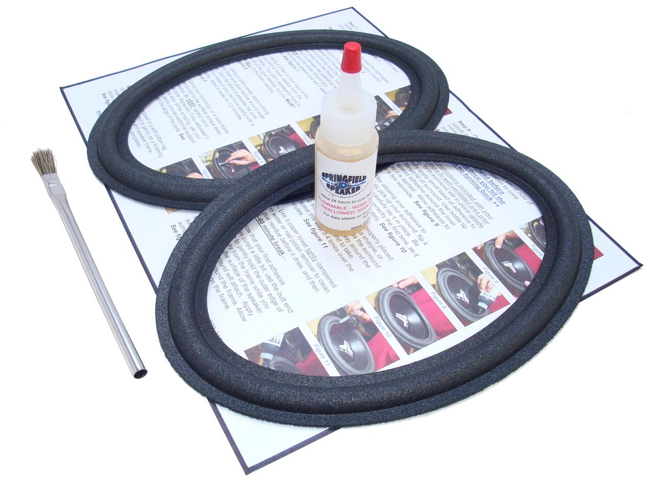 FlatAttach 6" x 9" Speaker Foam Surround Repair Kit 6x9 2F6901 eBay