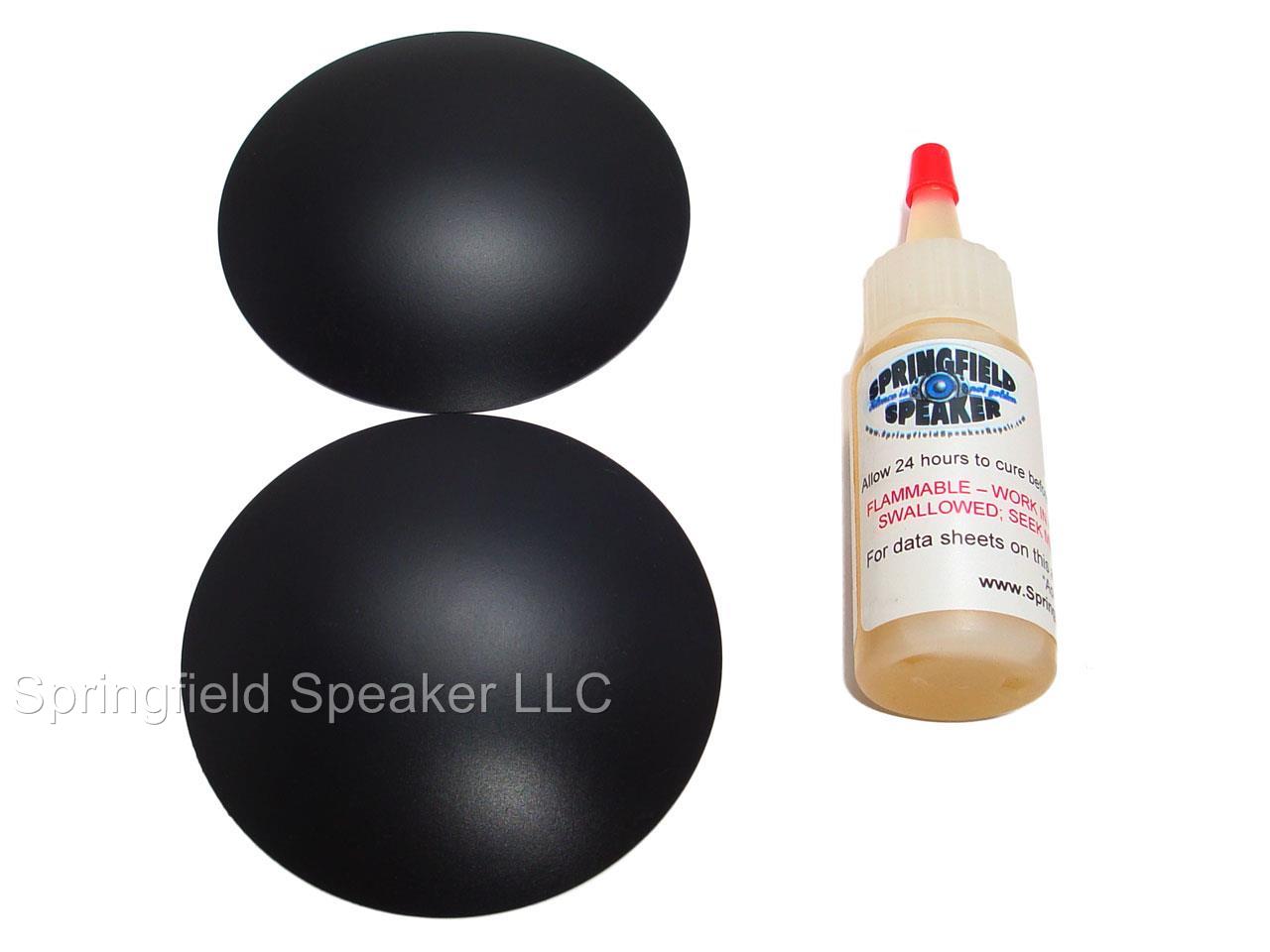 2 Piece 3.25" Inverted Poly Speaker / Subwoofer Dust Cap Kit