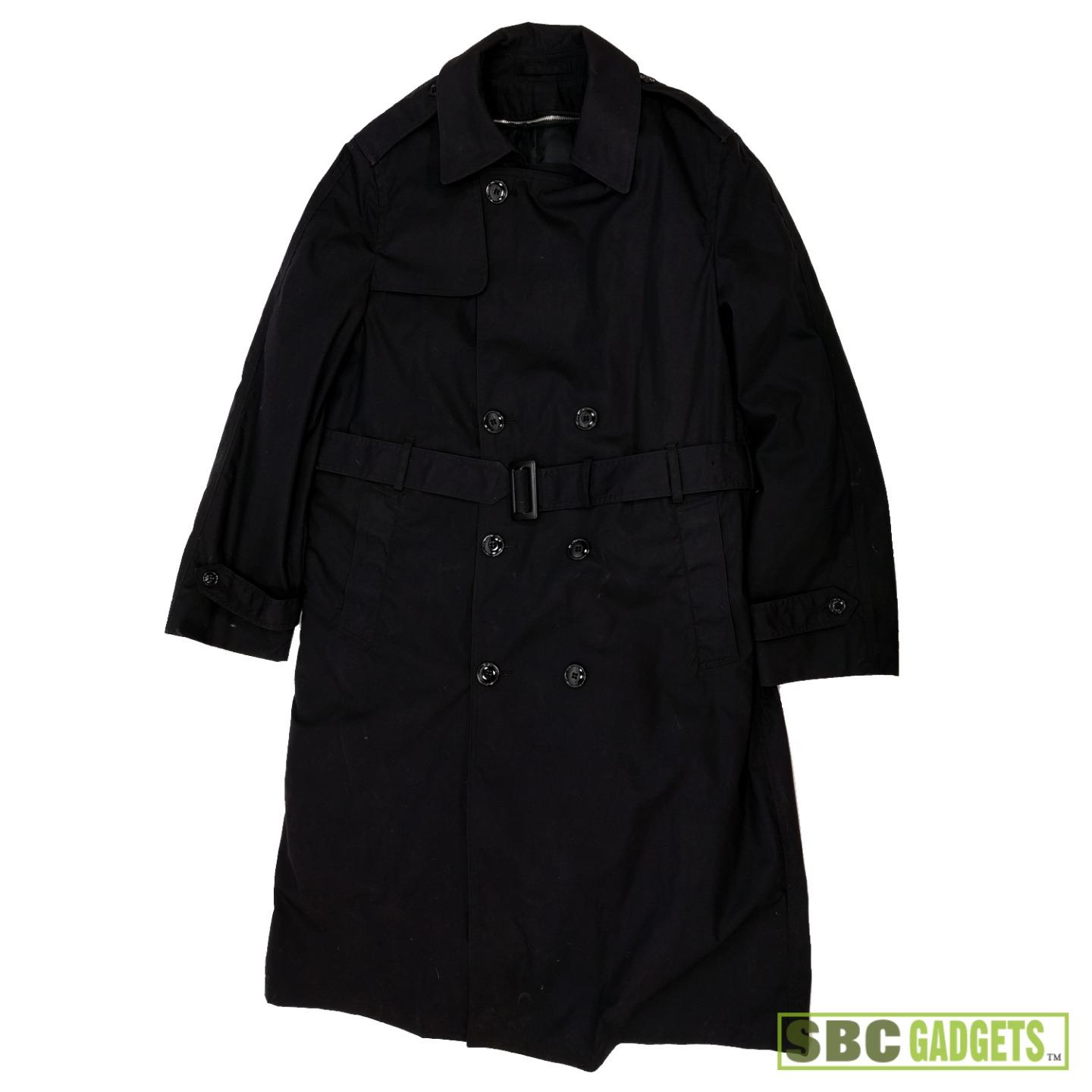 Army Men's Black All-Weather Trench Coat W/ Liner, Size: 40L (8405-01 ...