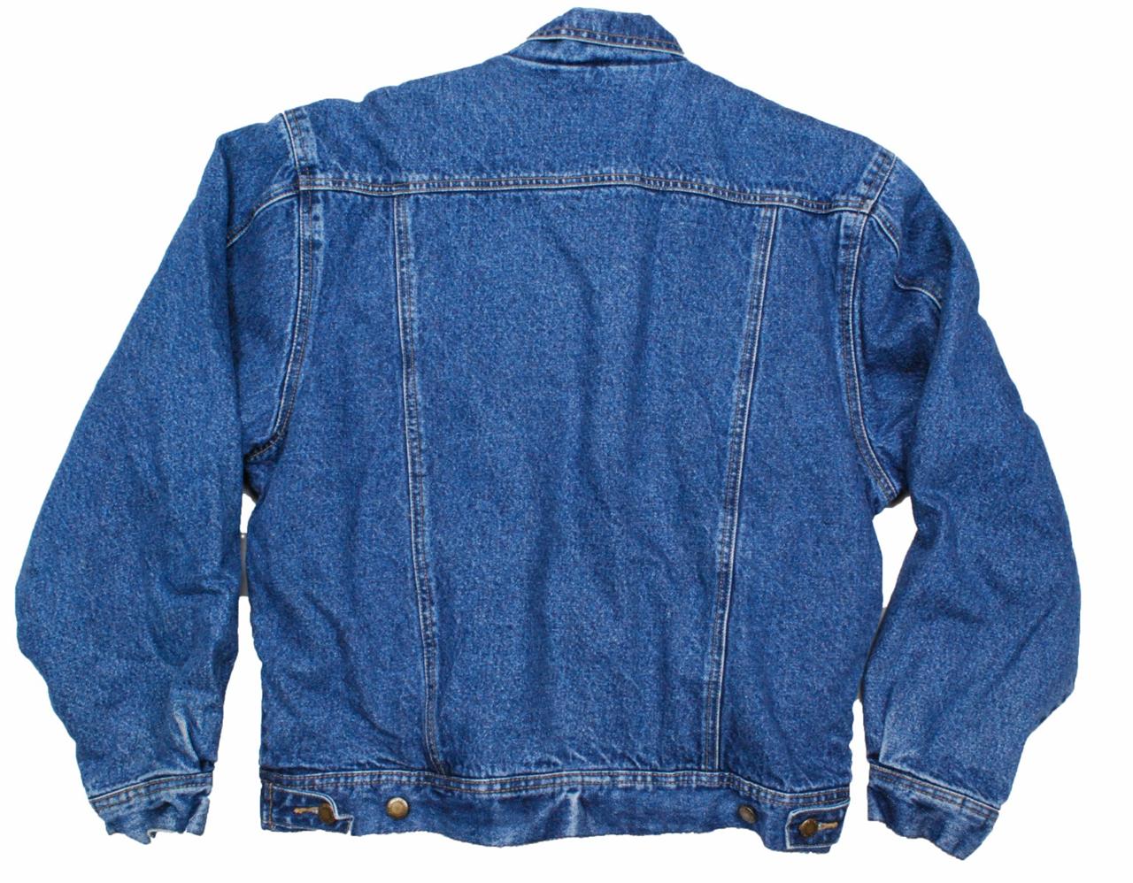 Vintage Winter Wrangler sherpa fleece lined denim jean jacket - Large L ...