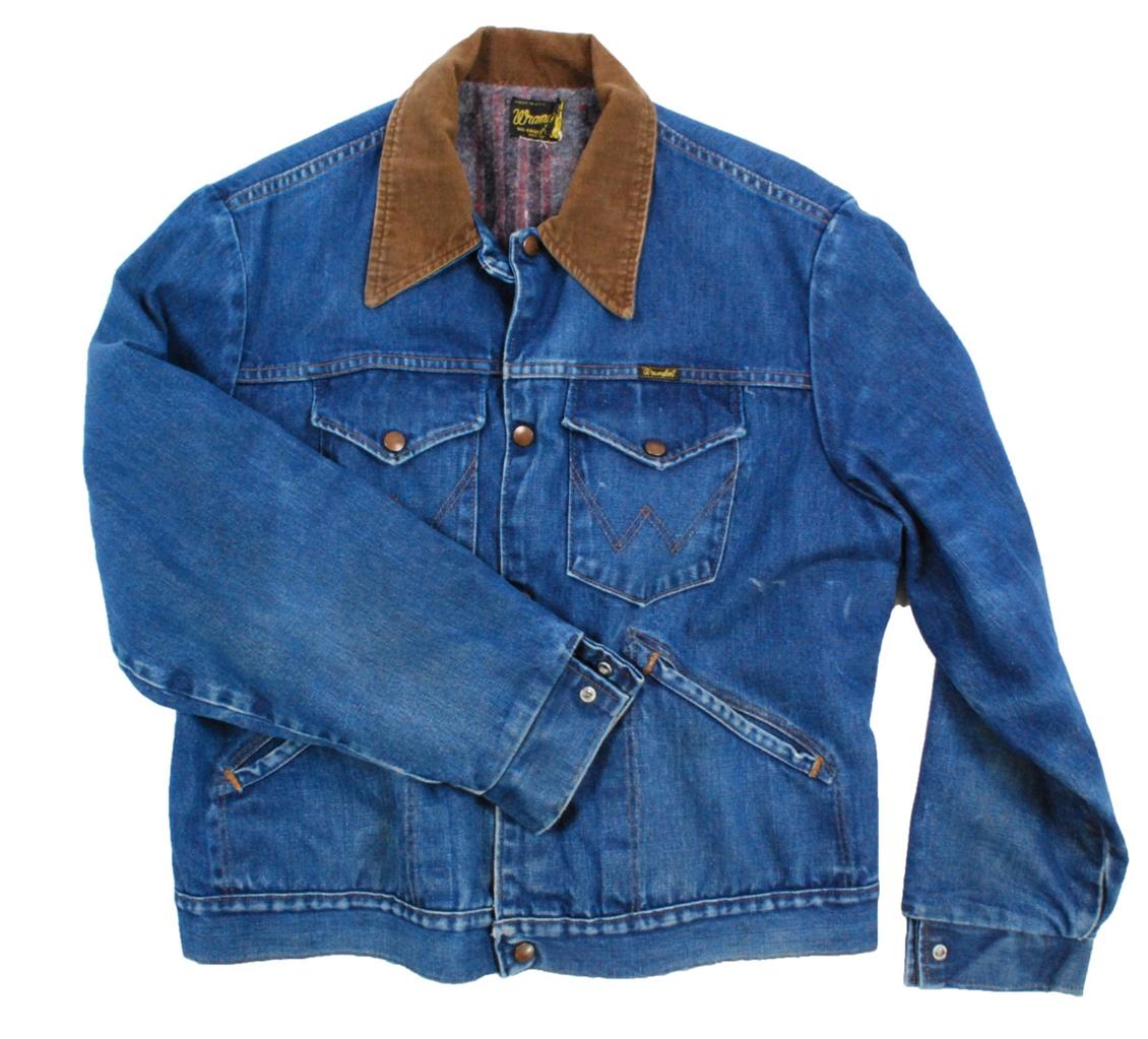 Vintage Winter blanket lined Wrangler denim trucker jacket - Large L | eBay