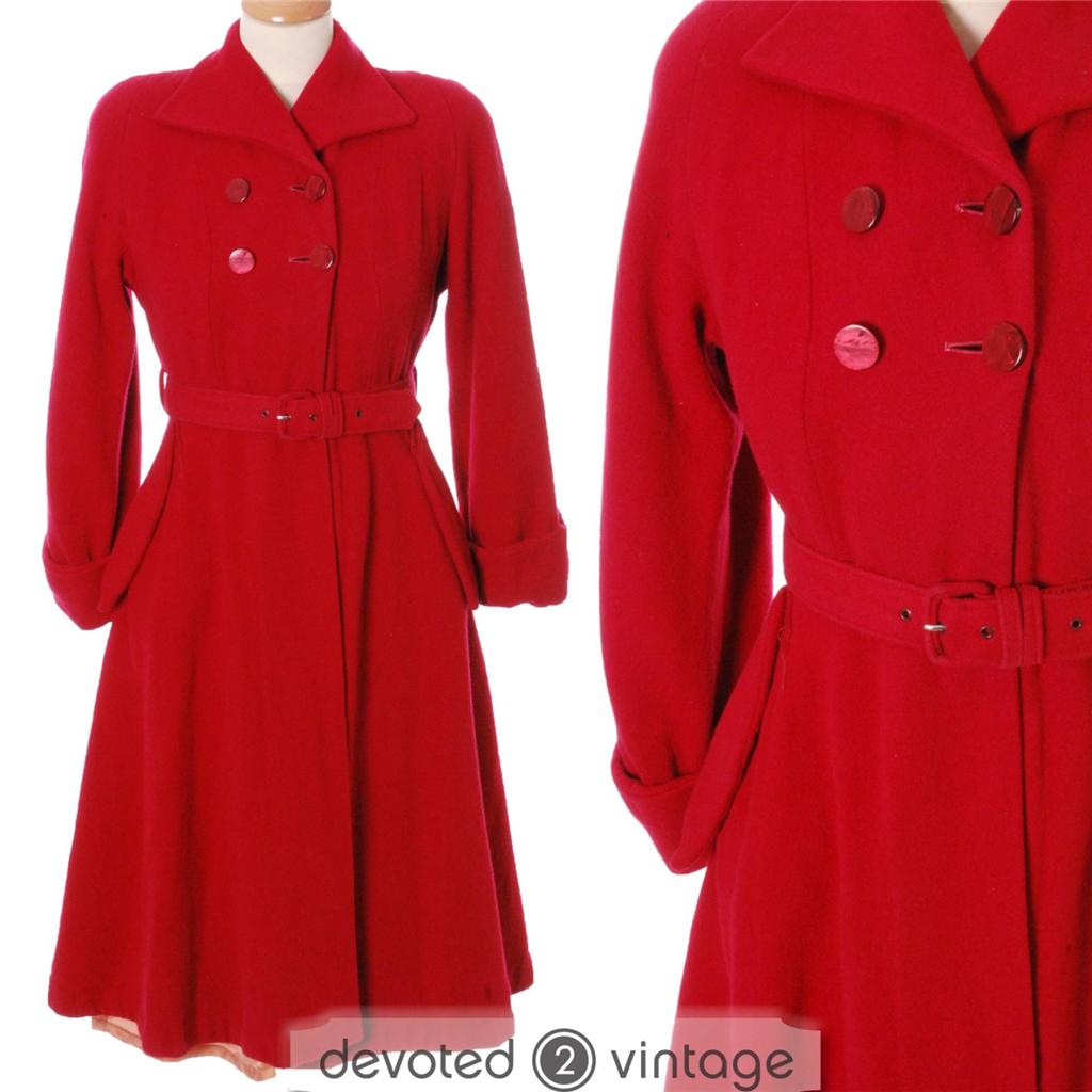 Vintage 1940s CC41 Utility double breasted wool swing coat - UK8 | eBay
