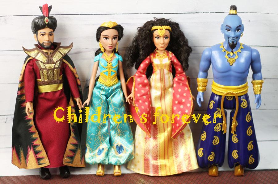 Disney Live Action Aladdin Doll Set Jafar Dalia Singing Jasmine