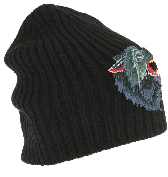 gucci wolf beanie