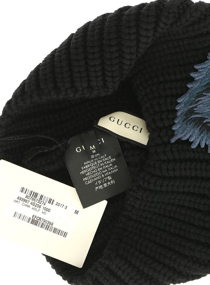 gucci wolf beanie