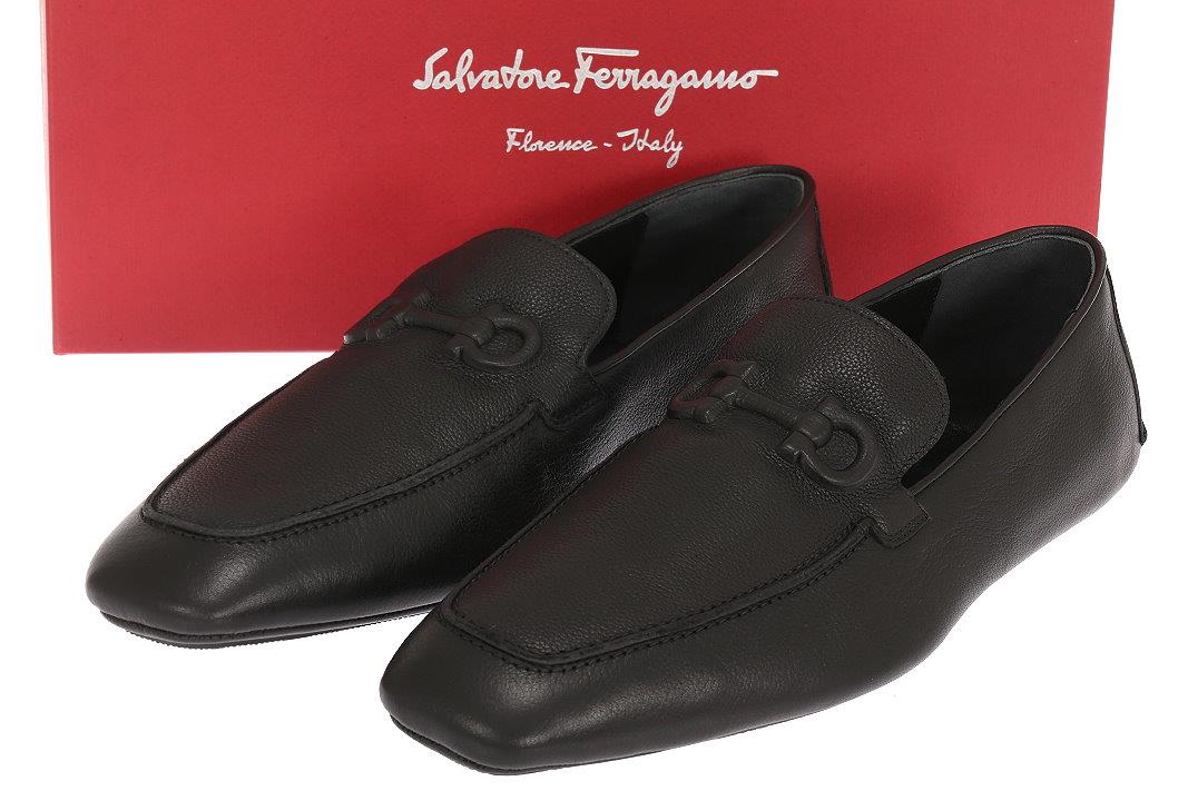 New Salvatore Ferragamo Fernand Extra Light Leather Gancio Driver