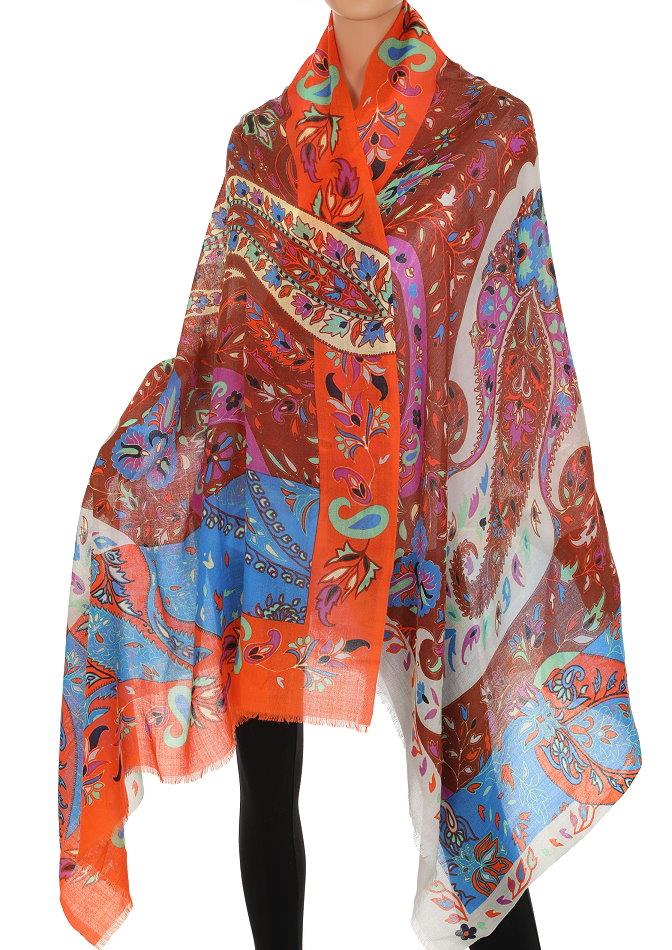 NEW ETRO MILANO 100% CASHMERE PAISLEY SCARF WRAP | eBay