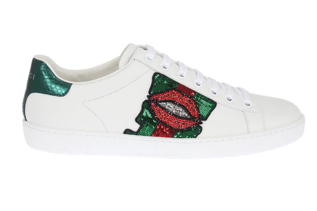gucci trainers with lips