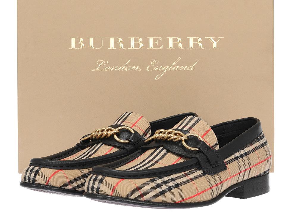 burberry chain loafers
