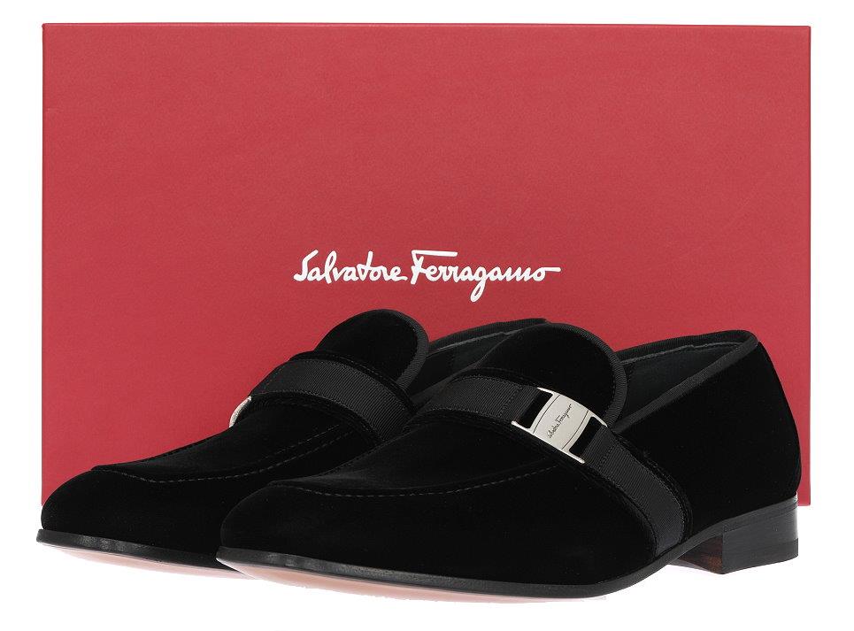 Mens Velvet Ferragamo Danny 2 Loafers w/ Box & Dustbag Danny 2 Velvet Tuxedo Loafer | Oak Hall, Inc main image 4