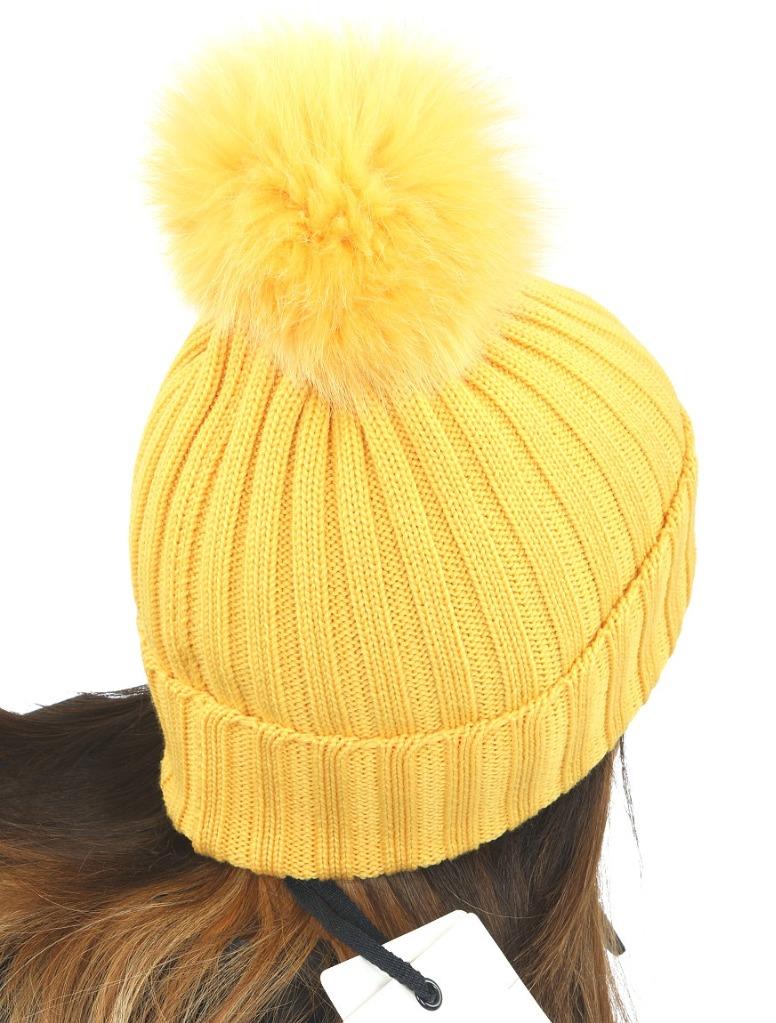 yellow moncler hat