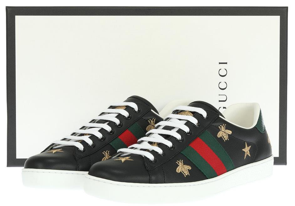 gucci sneaker with bees and stars