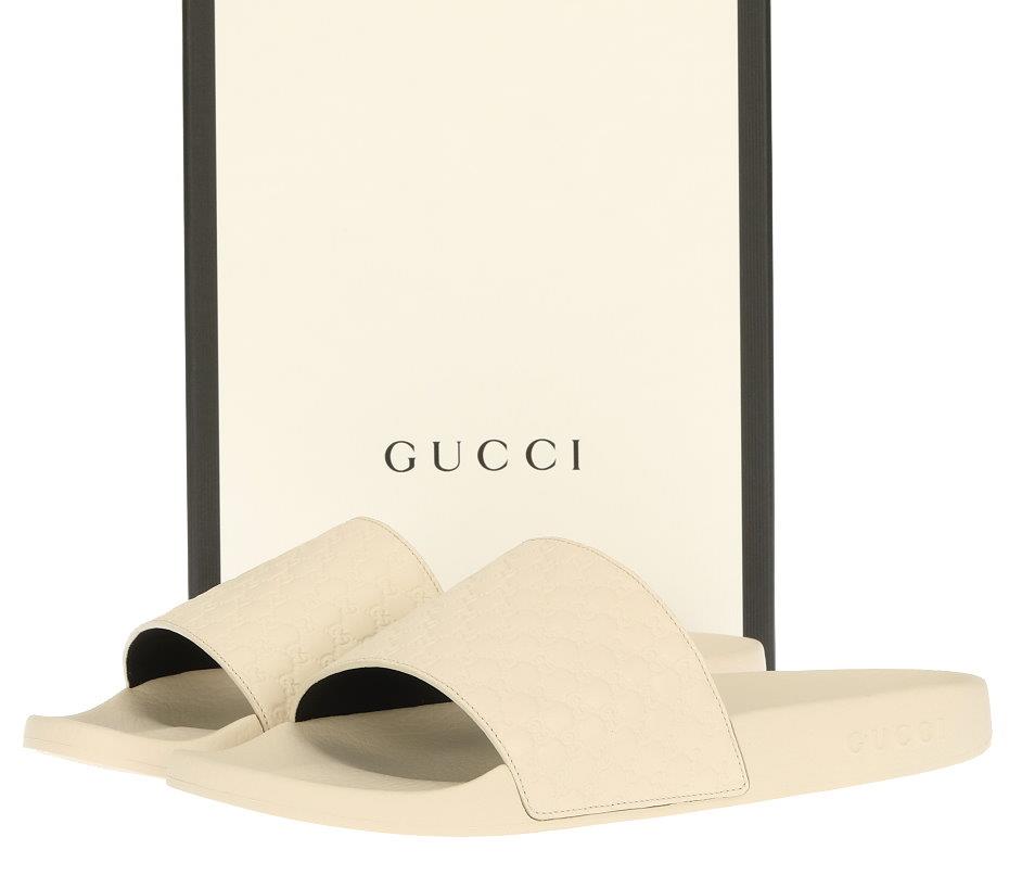 NEW GUCCI GG GUCCISSIMA IVORY LEATHER 