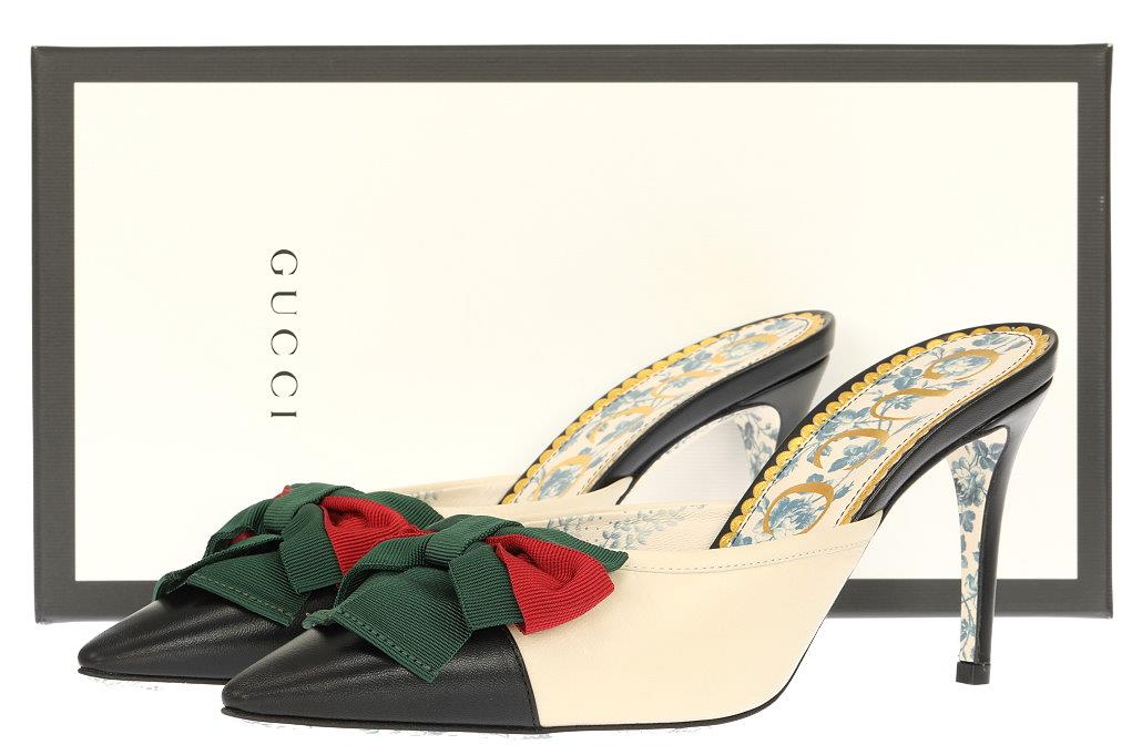 gucci heels with bow
