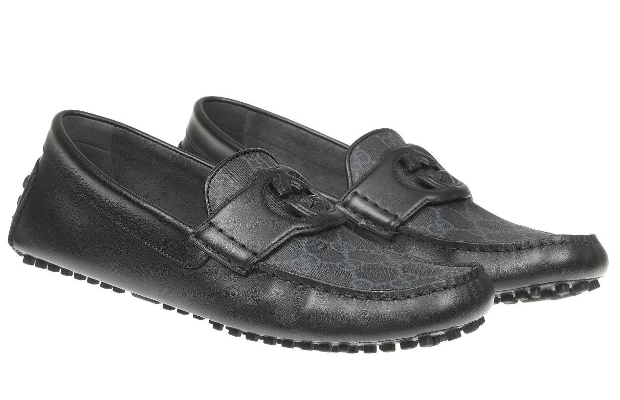 Gucci drivers, size 8.5, black color. Gucci Gucci Horsebit Loafers Black 8.5 Canvas Monogram  main image 2