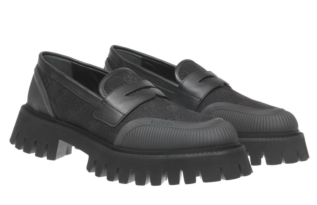 Gucci Black Canvas Loafers for Men Authentic GUCCI Men Snicker Shoes Black | Mercari main image 3