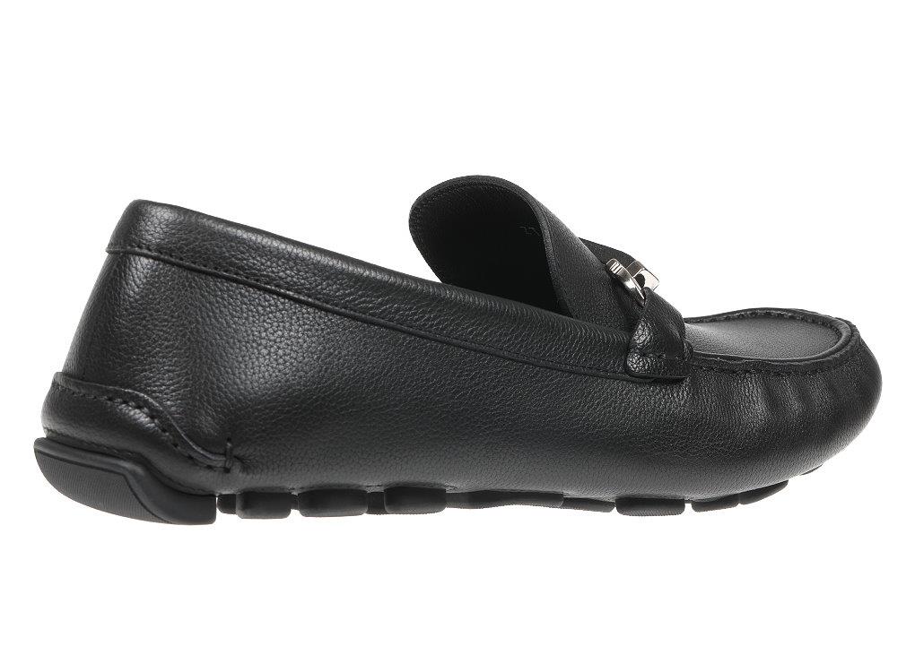 NEW SALVATORE FERRAGAMO SALAMANCA BLACK LEATHER MOCCASINS  display picture 3