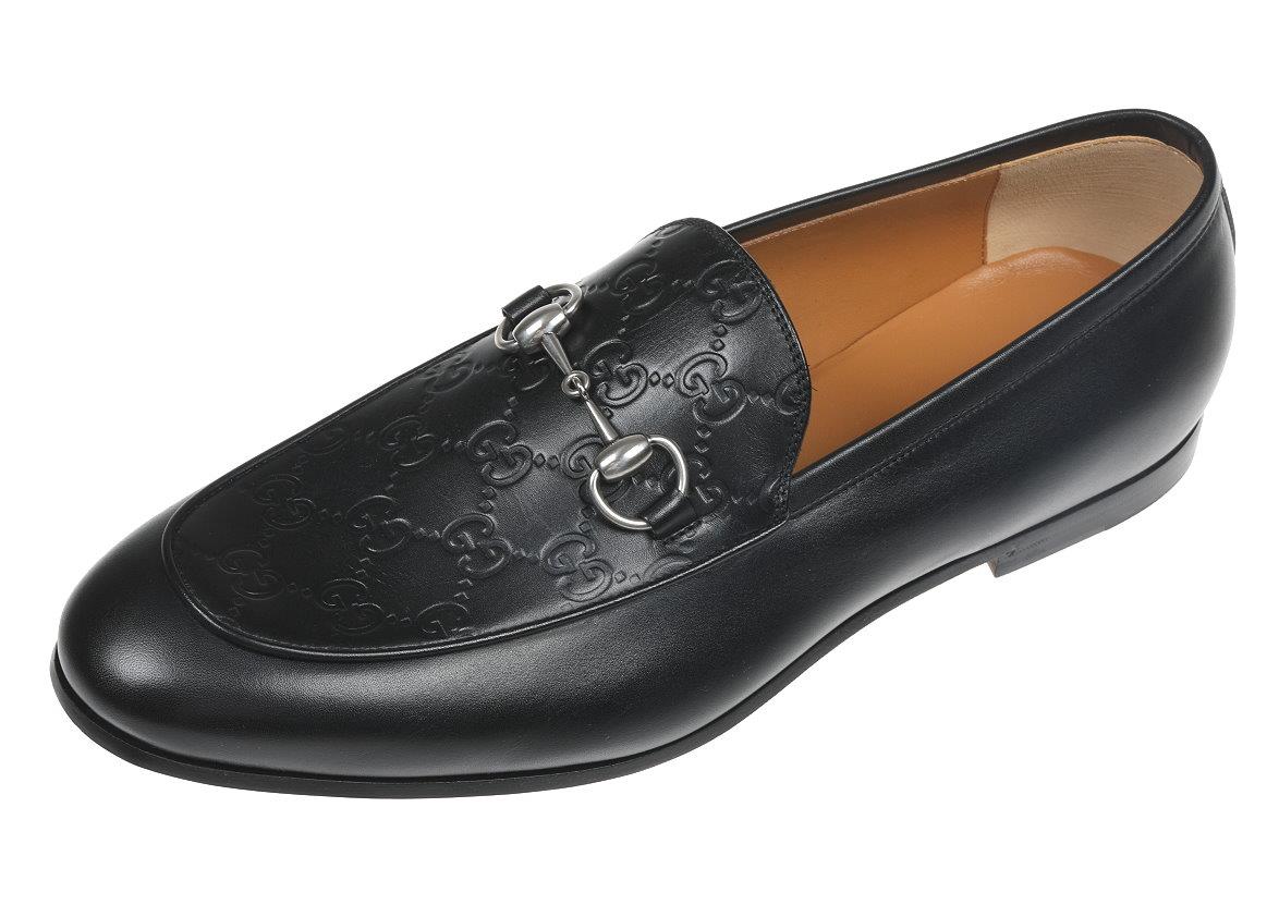 GUCCI Black Leather Guccissima GG Men\'s Loafers Made in Italy size 10 B Gucci Men main image 4
