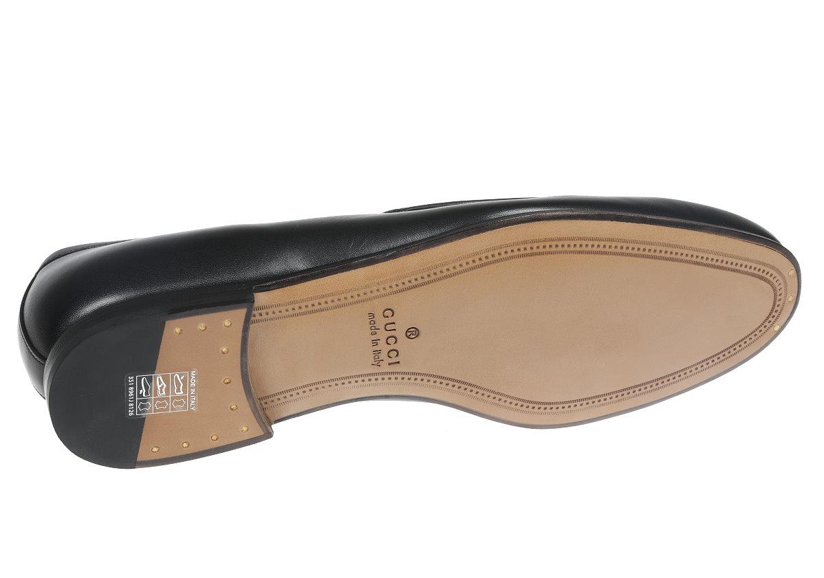 GUCCI Black Leather Guccissima GG Men\'s Loafers Made in Italy size 10 B GUCCI 170618 Black Leather Guccissima GG Men main image 2