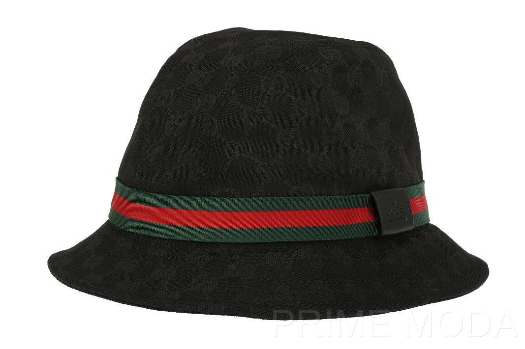 NEW GUCCI BLACK GG GUCCISSIMA CANVAS FISHERMAN FEDORA ...