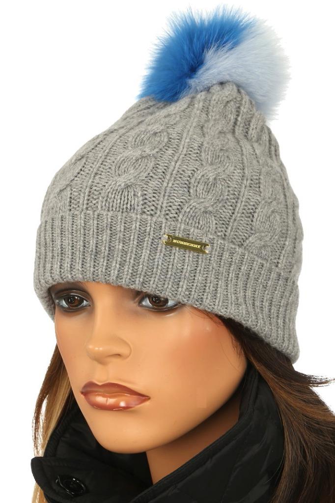 burberry fur pom pom beanie