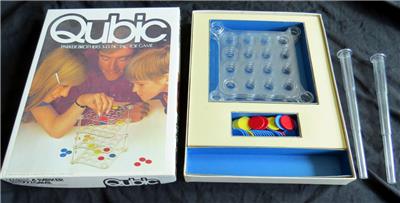 1972 QUBIC 3D TIC TAC TOE Board Game Set MB Parker Bros ...