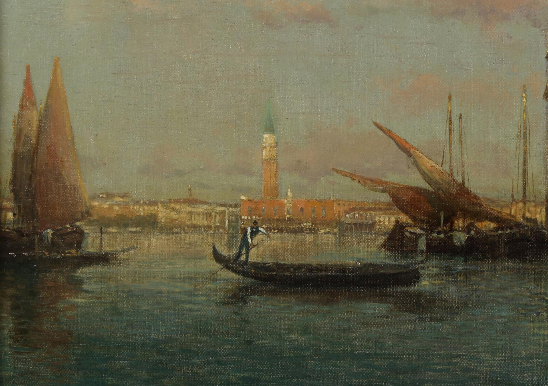 Antoine Bouvard Snr. Fine Impressionist Antique Oil Painting Venice City Signed - Picture 3 of 10