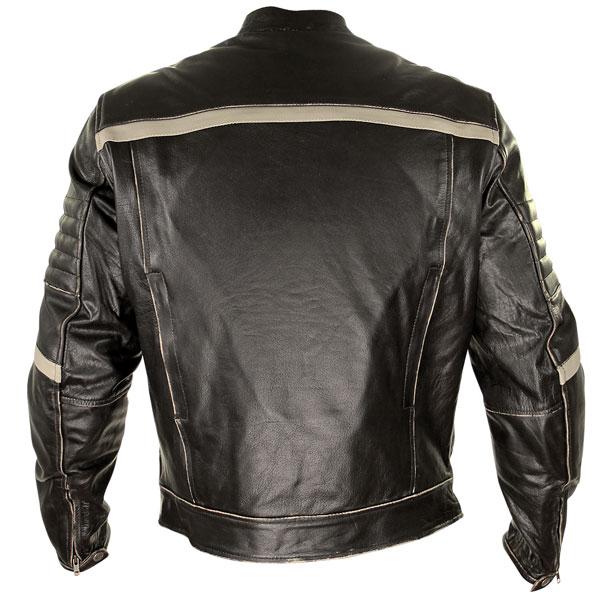 Xelement Men's Charcoal Dark Brown Leather Armored Motorcycle Jacket ...