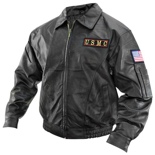 Officially Licensed Marines Bomber Leather Jacket size 3XL | eBay
