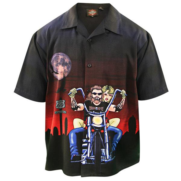Dragonfly Roadhouse Midnight Rider Button up Short Sleeve Shirt size ...