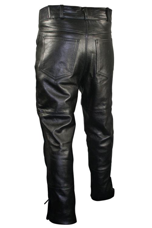 Xelement Premium Leather Motorcycle Over Pants with Side Zipper & Snaps ...