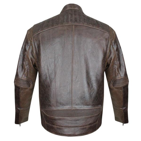 Xelement Men's Sentinel Armored Leather Motorcycle Jacket with Gun ...