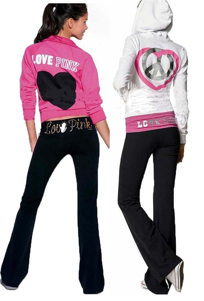 NEW Victoria Secret Bootcut Yoga Foldover Pant Bootcut Low rise Pink | eBay