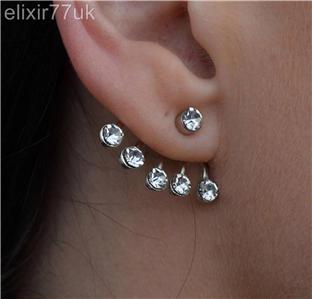 New Silver Star Rose Flower Diamante Crystal Ear Cuff Cartilage Stud Http S Ebay Co Uk Elixir77uk Ear Clips Cuffs I Html Fsub 7373626018 Sid 603369228 Trksid P4634 C0 M322