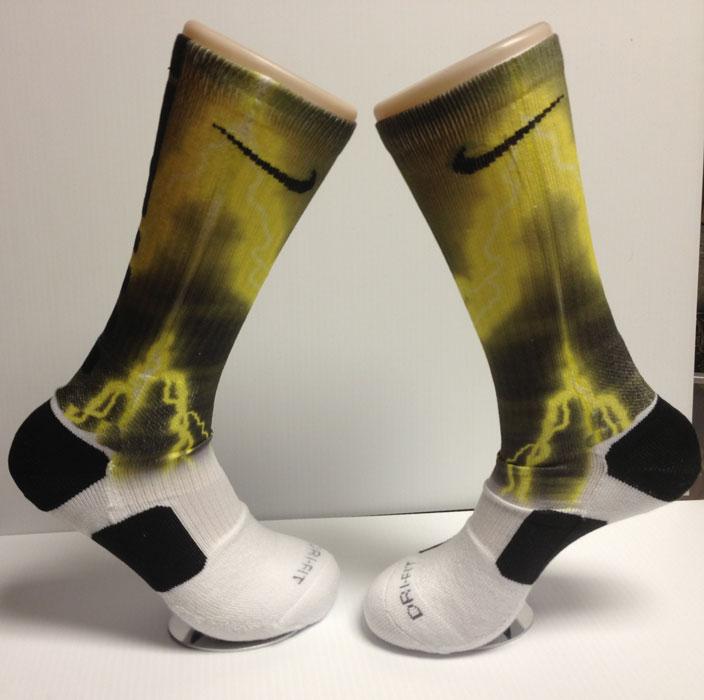 Custom Gold Lightning Bolt Galaxy Nike Elite Socks | eBay