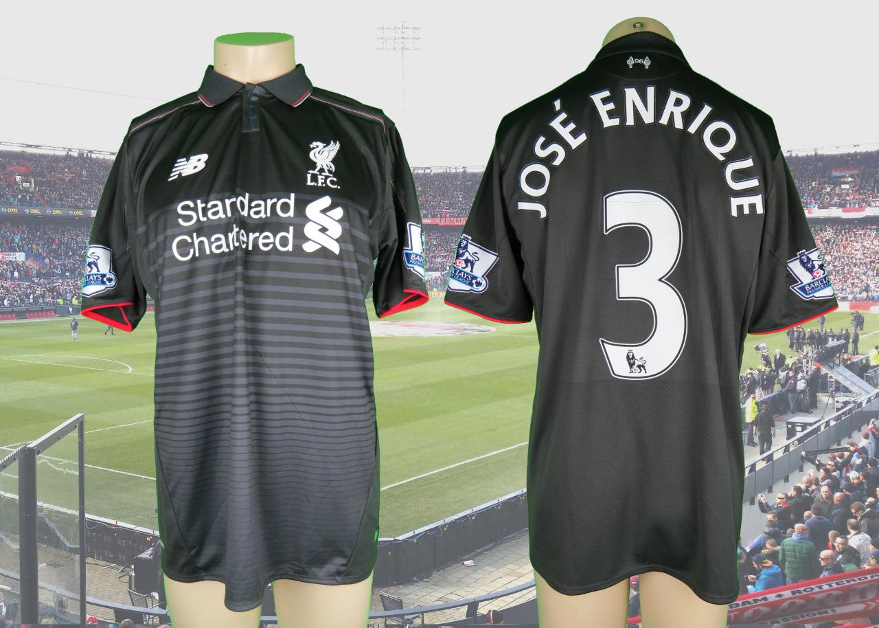 Match issue Liverpool 2015-16 EPL away shirt Jose Enrique 3
