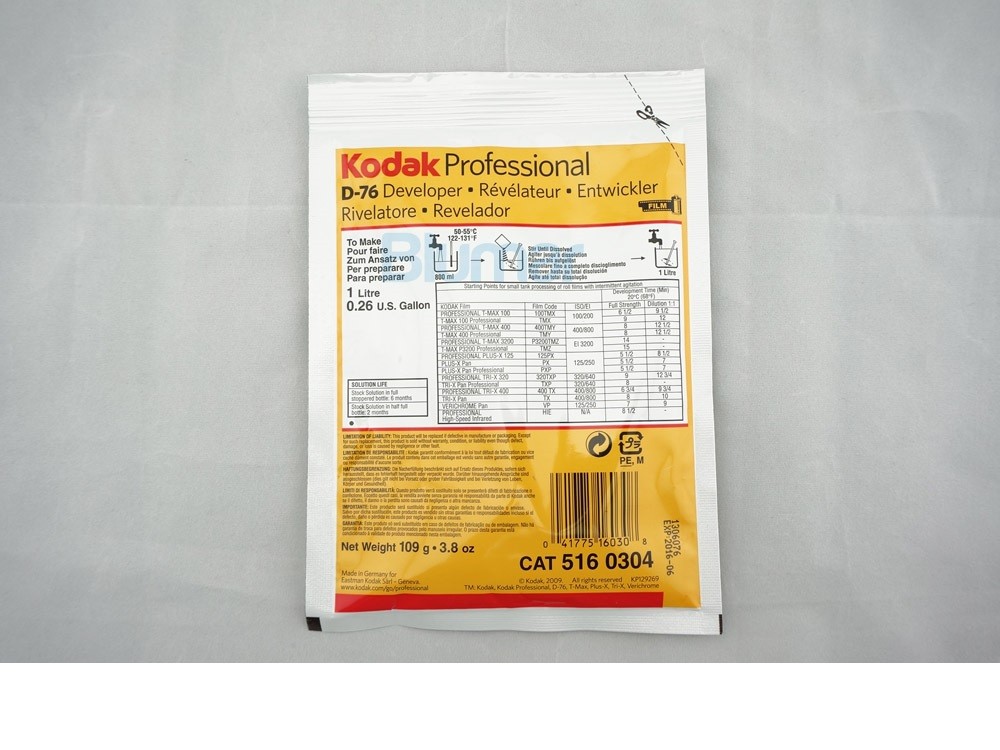 KODAK D76 D-76 1L REVELADOR DE PELICULA BLANCO Y NEGRO B//W FILM DEVELOPER