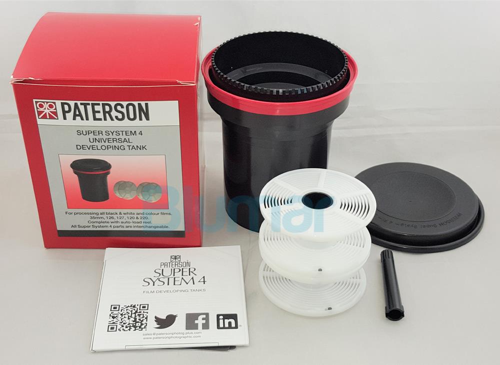 film developing kit,Ilford FP4,Paterson tank,changing bag